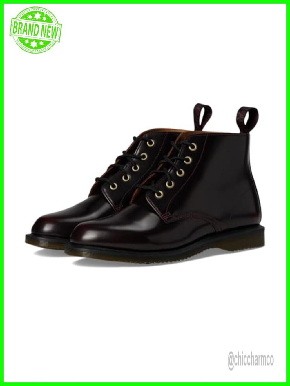 Emmeline Leather Lace-Up Ankle Boots 5 Eye Air-Cushioned Sole